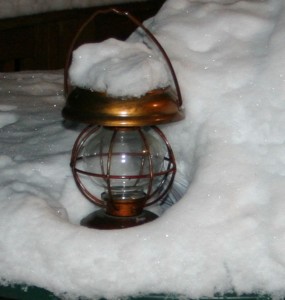 Lamp in the snow